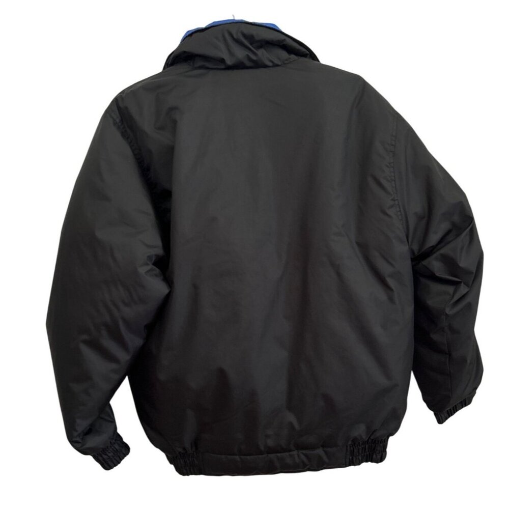 Sierra Pacific Black & Blue Full Zip Puffer Jacket Size M Lightweight - Picture 3 of 6